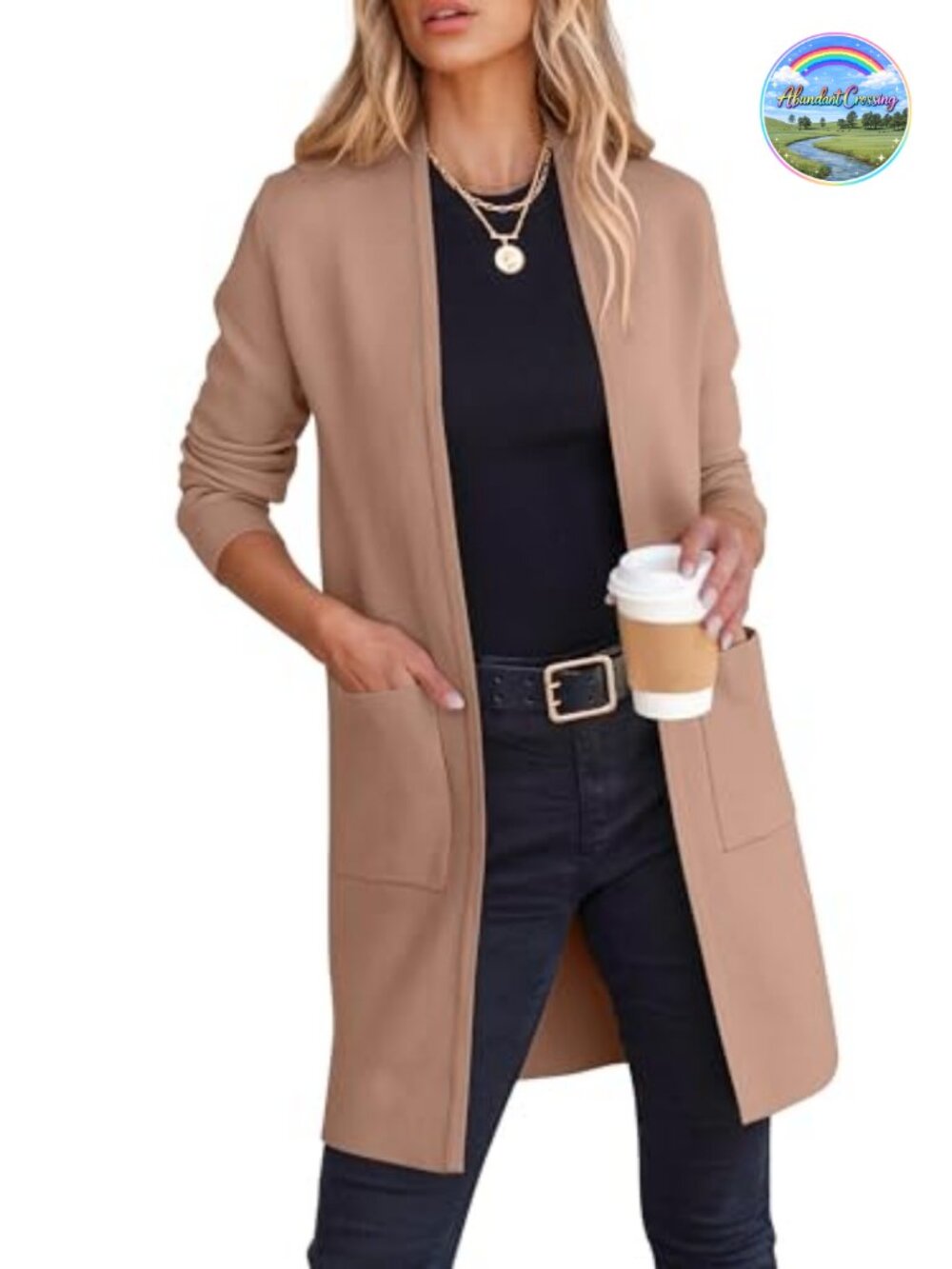 Women's Knit Cardigan Sweater Long Sleeve Open Front
